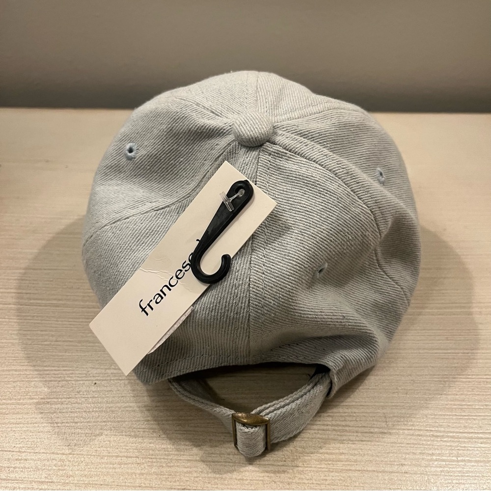Francesca’s Pearl “BRIDE” Chambray Baseball Hat NEW NWT 🤍 Bridal Bachelorette - Picture 5 of 6